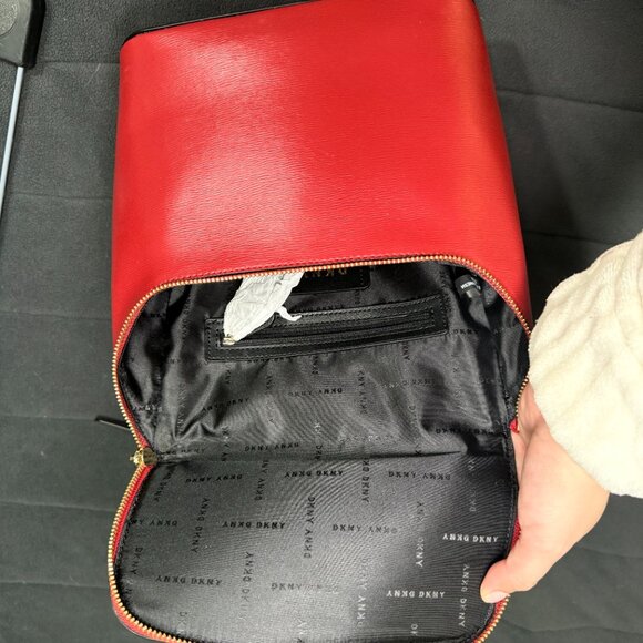 DKNY Bryant Red Leather Backpack